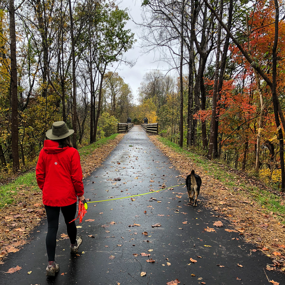 Hiking on Blackwater Creek Trail, Lynchburg, VA