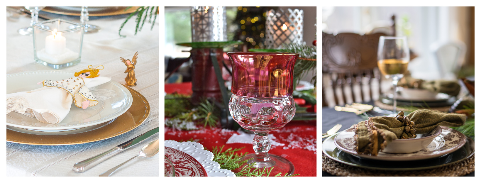 Three Vintage Inspired Christmas Table Ideas