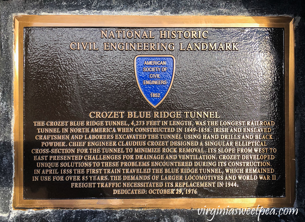 National Historic Civil Engineering Landmark - Crozet Blue Ridge Tunnel