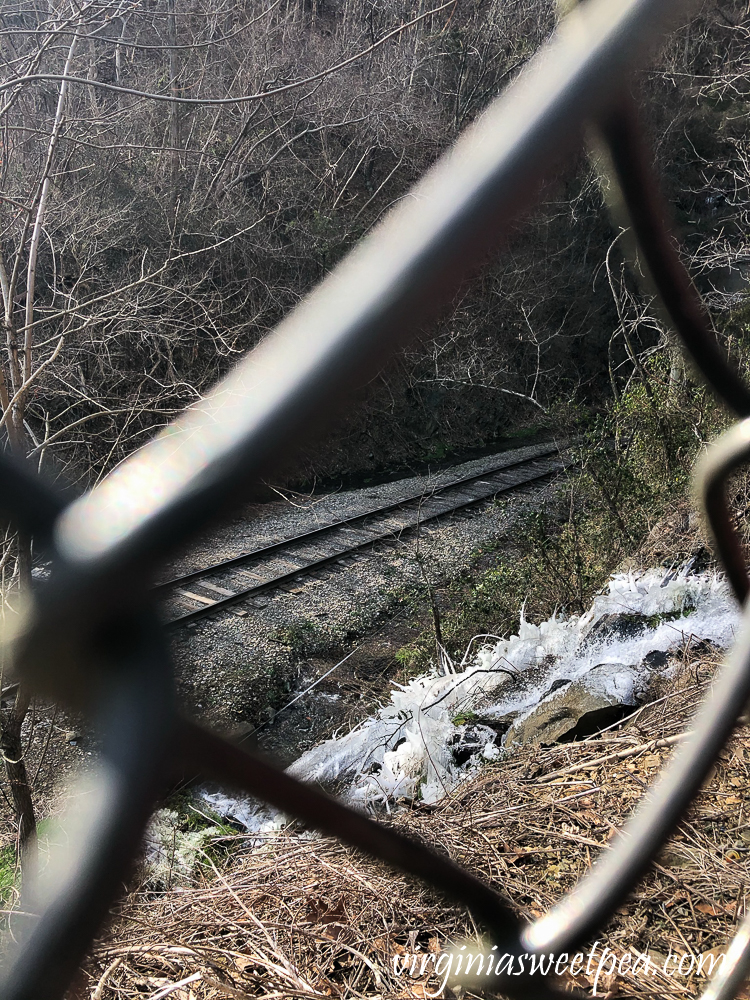 View of Active Railroad from the Blue Ridge Tunnel Trail