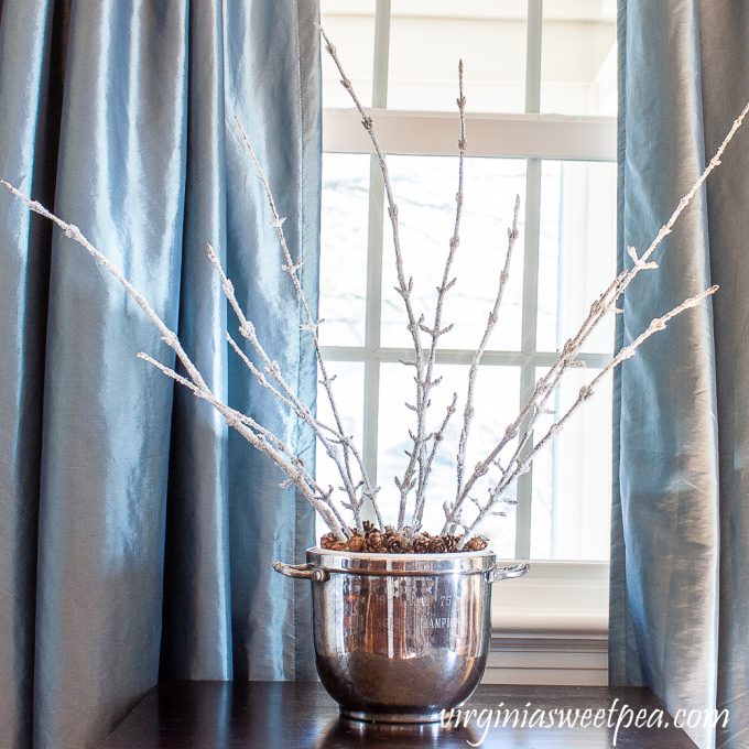 DIY Frosted Branches Sweet Pea