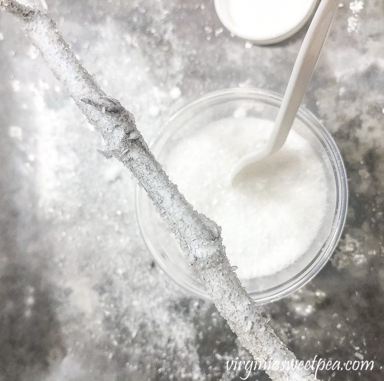 DIY Frosted Branches Sweet Pea