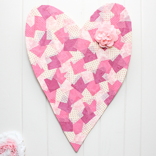 Valentine’s Day Patchwork Heart Wreath