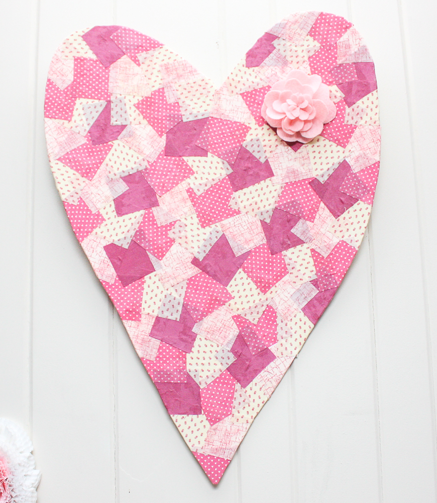 Valentine's Day Faux Patchwork Heart