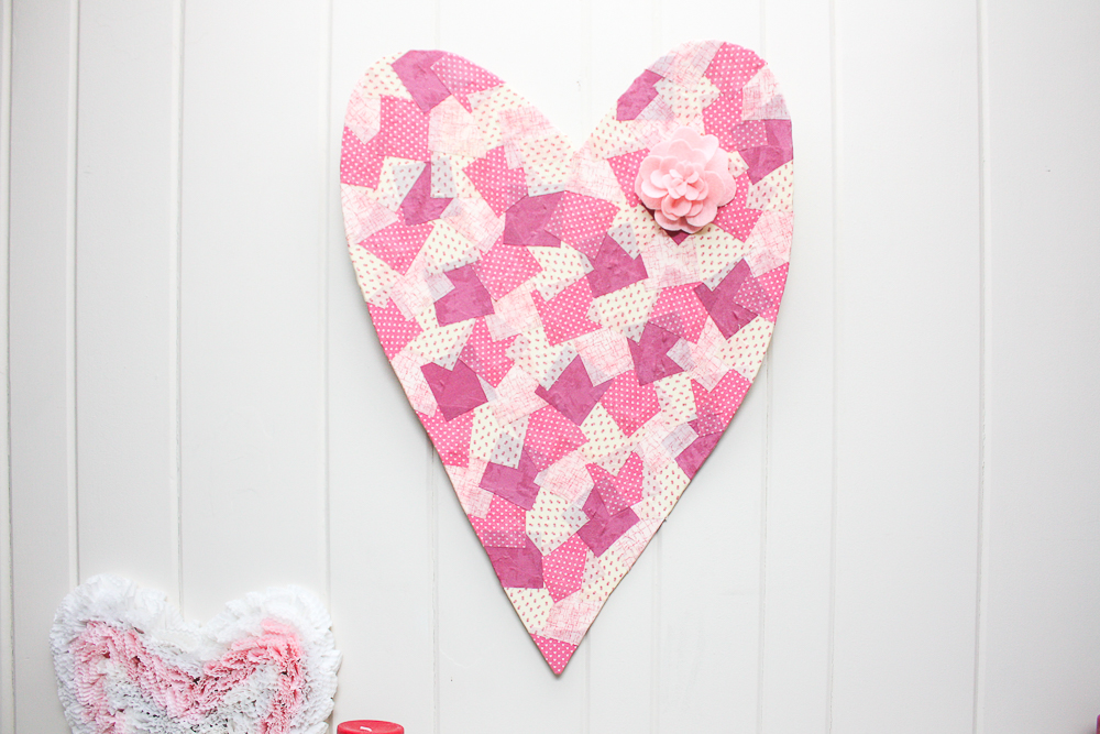 Valentine's Day Faux Patchwork Heart