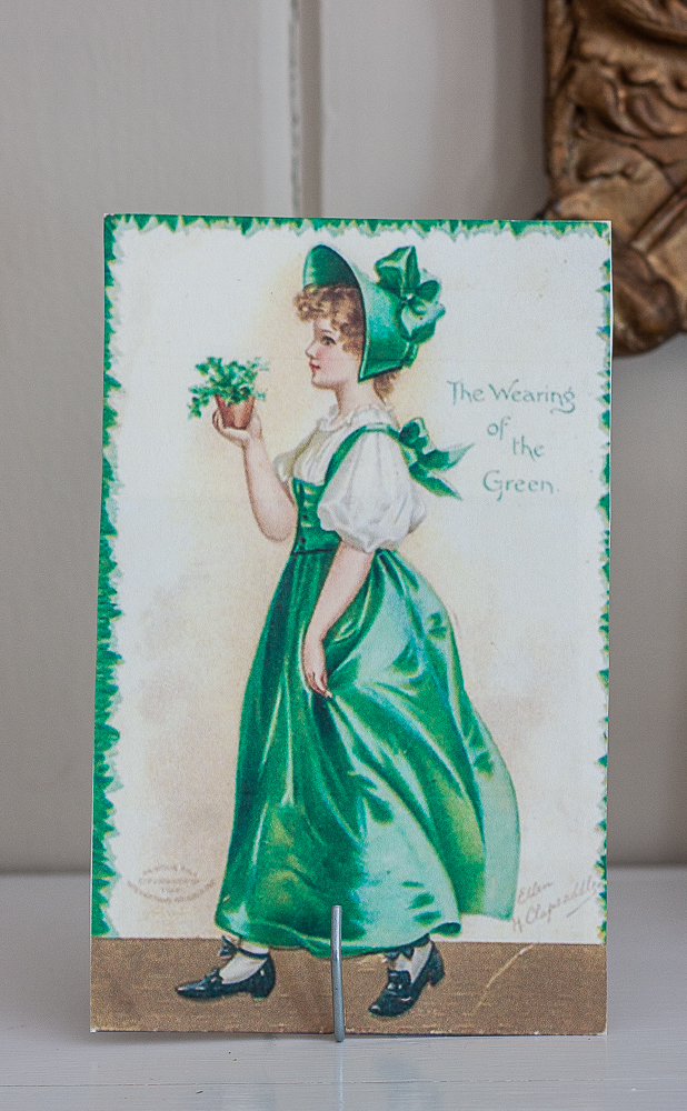 The Wearing of the Green vintage St. Patrick's Day postcard