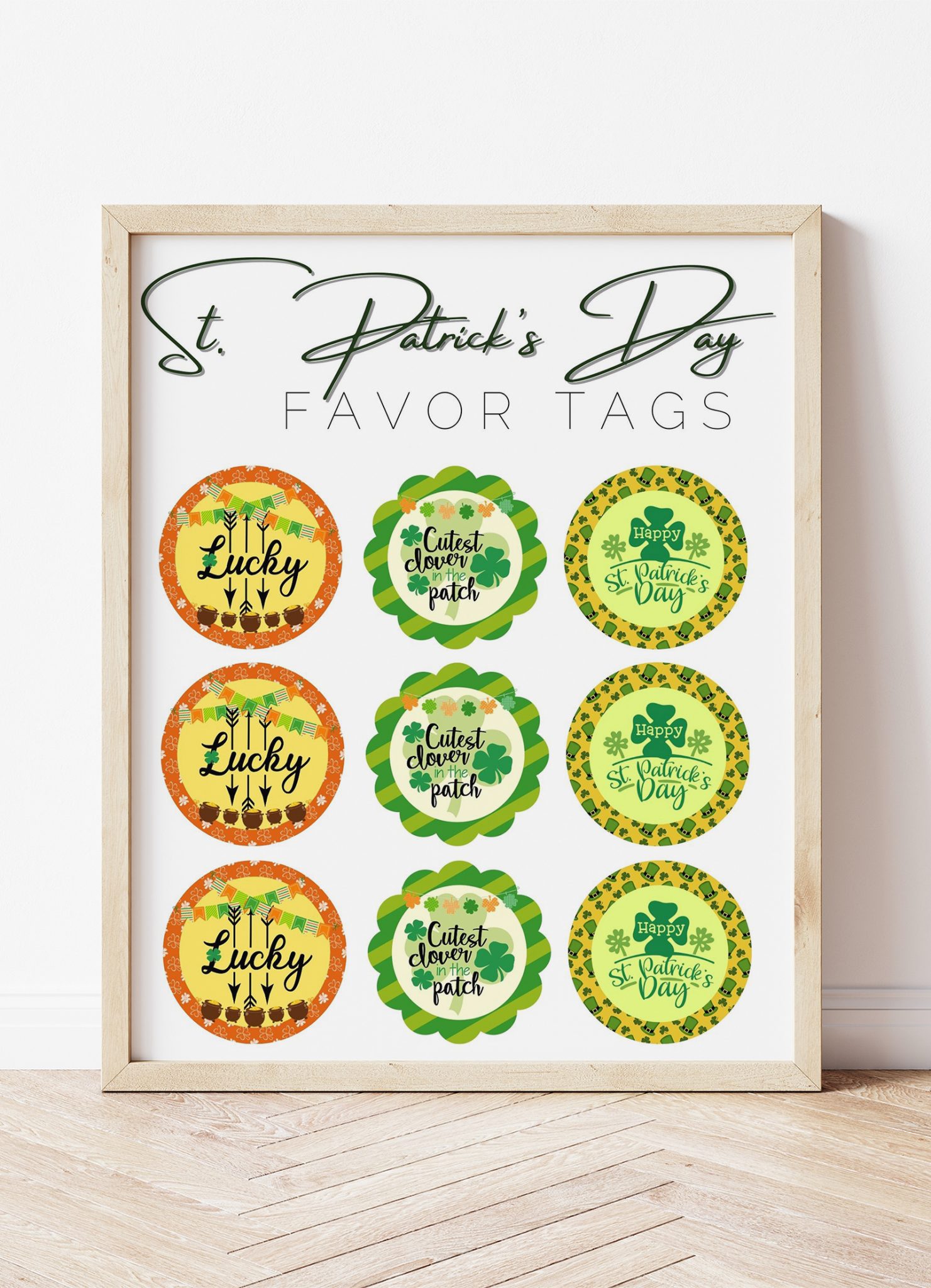 9 free printable St. Patrick's Day Favor Tags