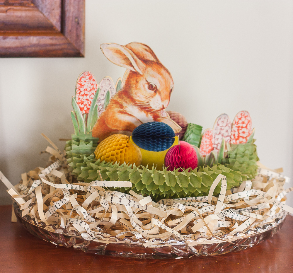 Vintage1960 Easter Bunny Honeycomb Centerpiece