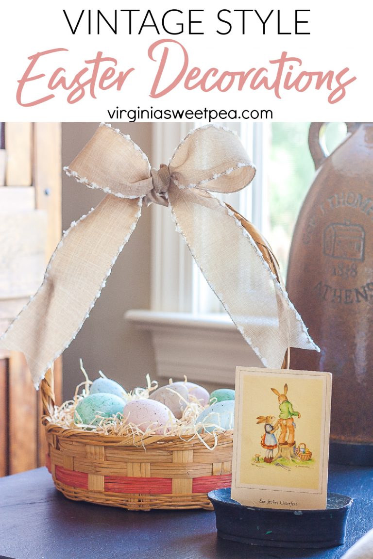 Vintage Easter Decorations in the Family Room Sweet Pea