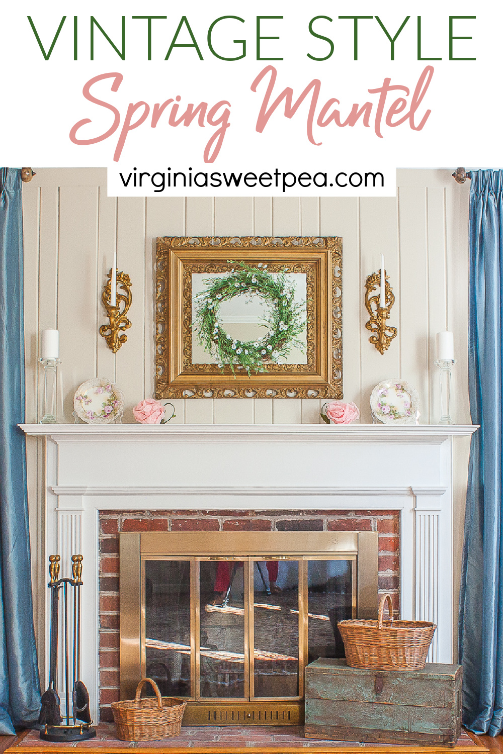 Graphic for a Vintage Style Spring Mantel