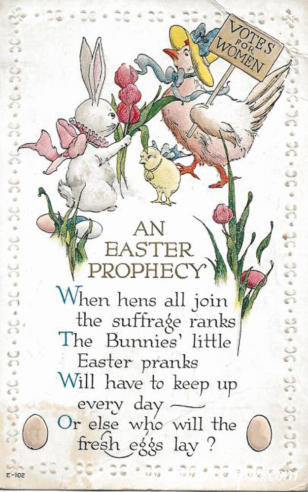 An Easter Prophecy Antique Postcard