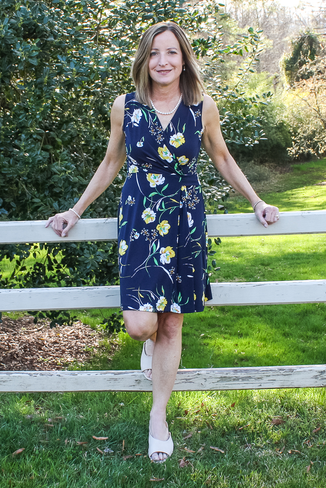 Kaileigh faux wrap sales dress