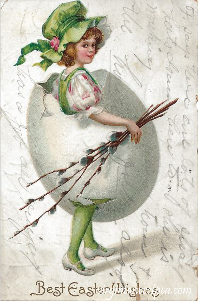 Best Easter Wishes with Girl in a Green Bonnet