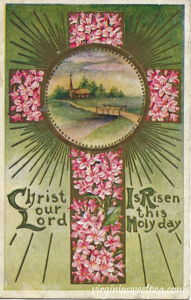 Christ Our Lord Is Risen this Holy Day Antique Postcard