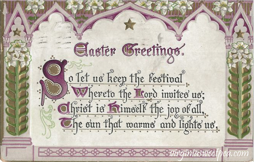 Easter Greetings Antique Postcard