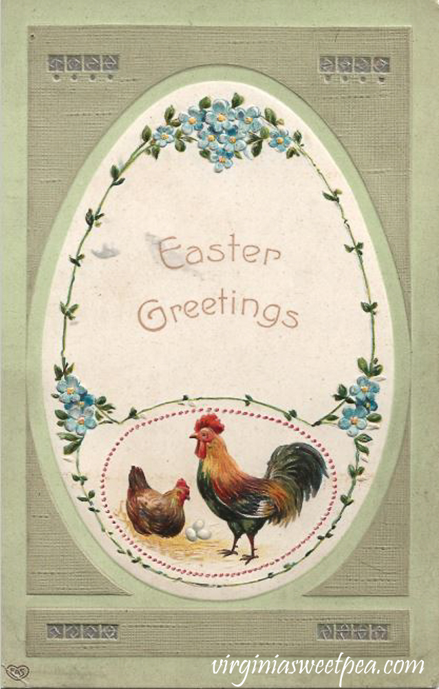 Easter Greetings Antique Postcard