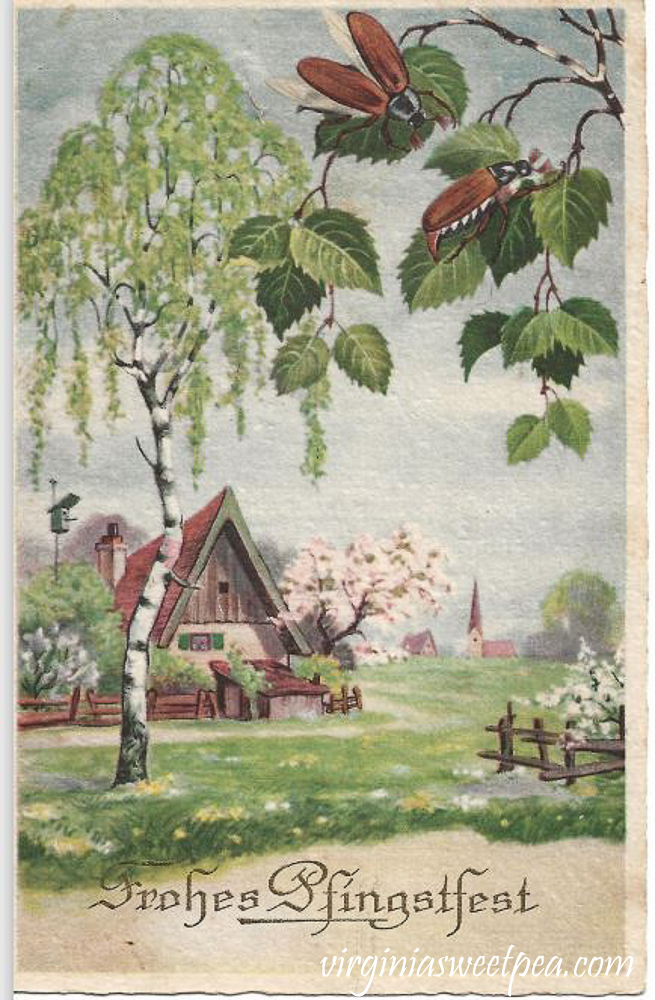 Frohes Pfingstfest Vintage Postcard