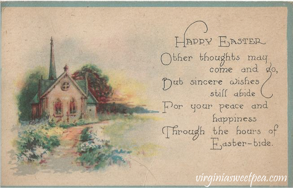 Happy Easter Antique Postcard