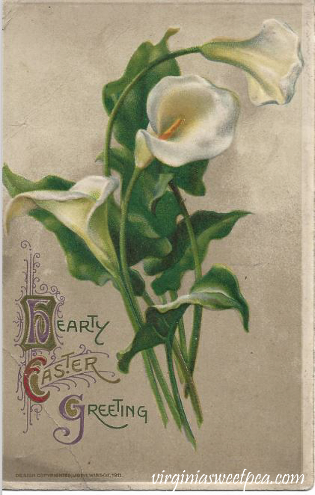 Hearty Easter Greetings Antique Postcard_