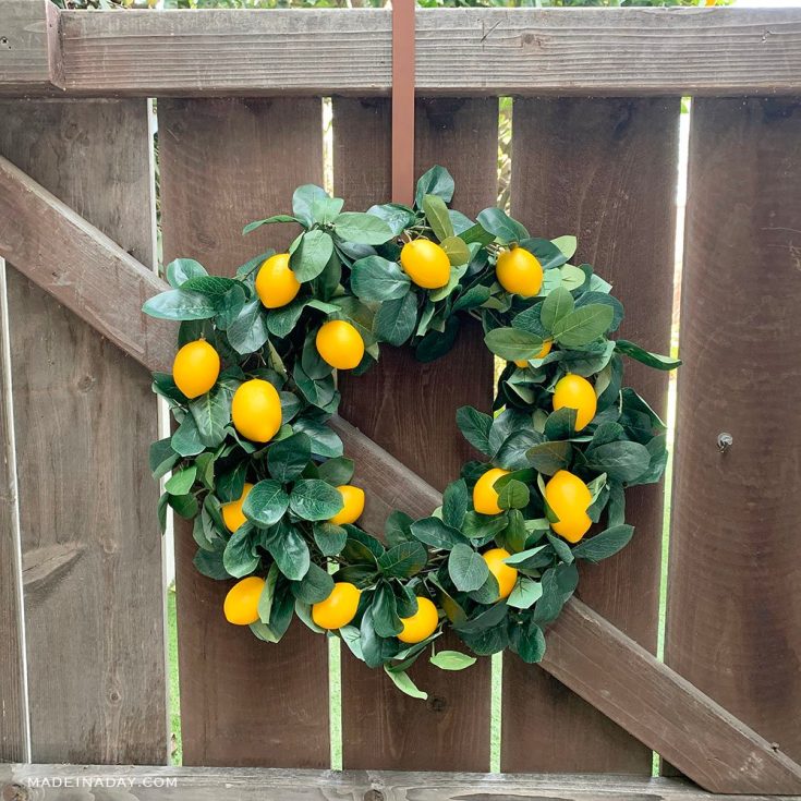 Image for DIY Lemon Wreath from a Garland