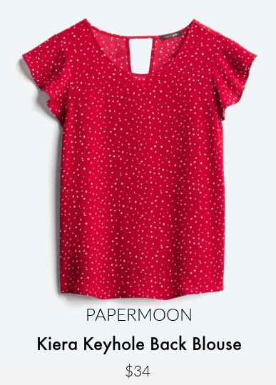 Stitch Fix Papermoon Kiera Keyhole Back Blouse