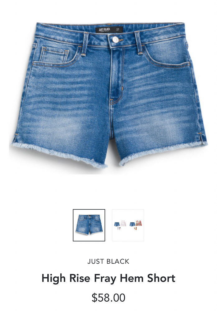 Stitch Fix High Rise Fray Hem Short