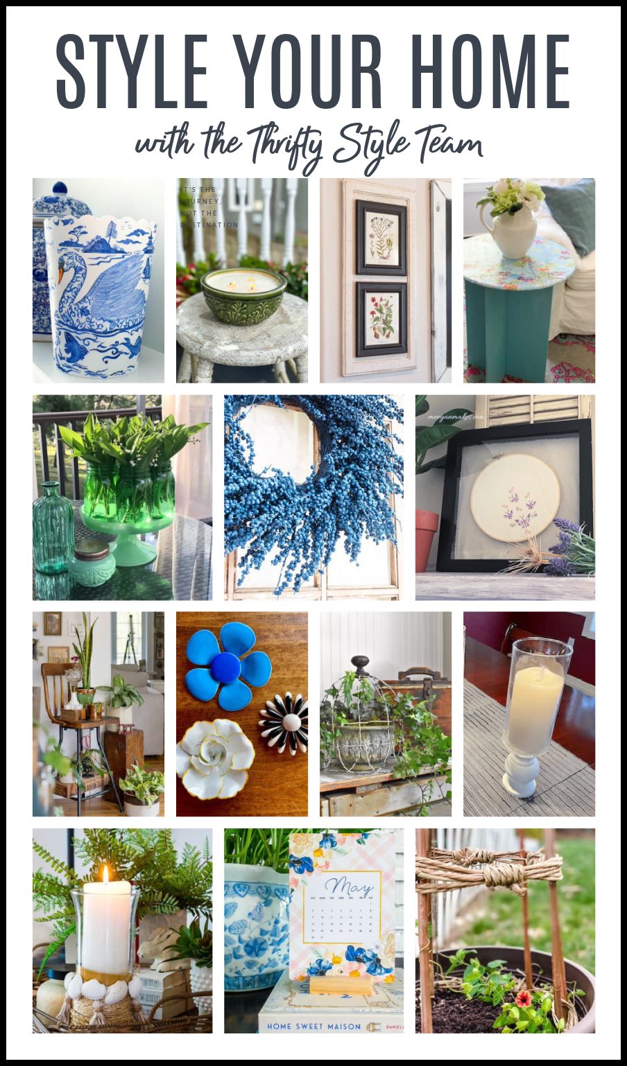 Photo collage of 14 Thrifty DIY Home Decor Project for Summer