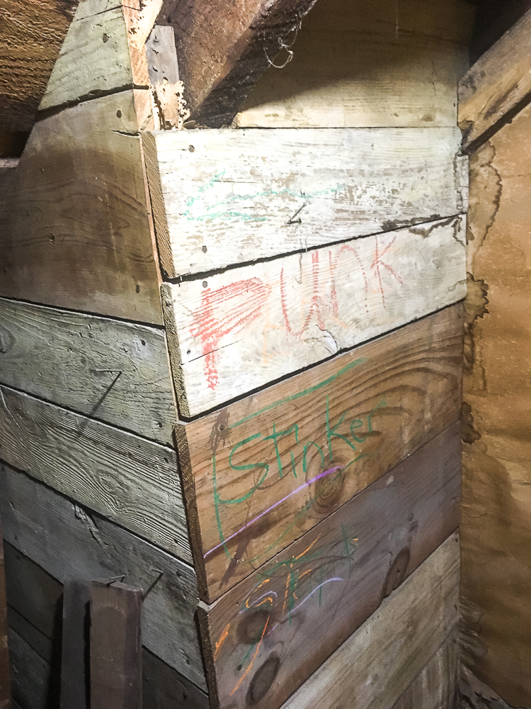 Hidden Storage Area in the Attic of a 1912 Home