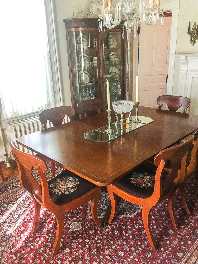 1912 Dining Room furnished with Antiques