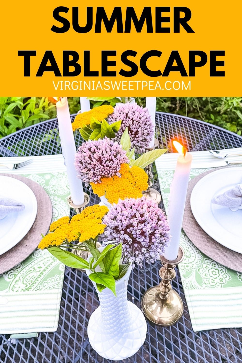 Outdoor summer tablescape