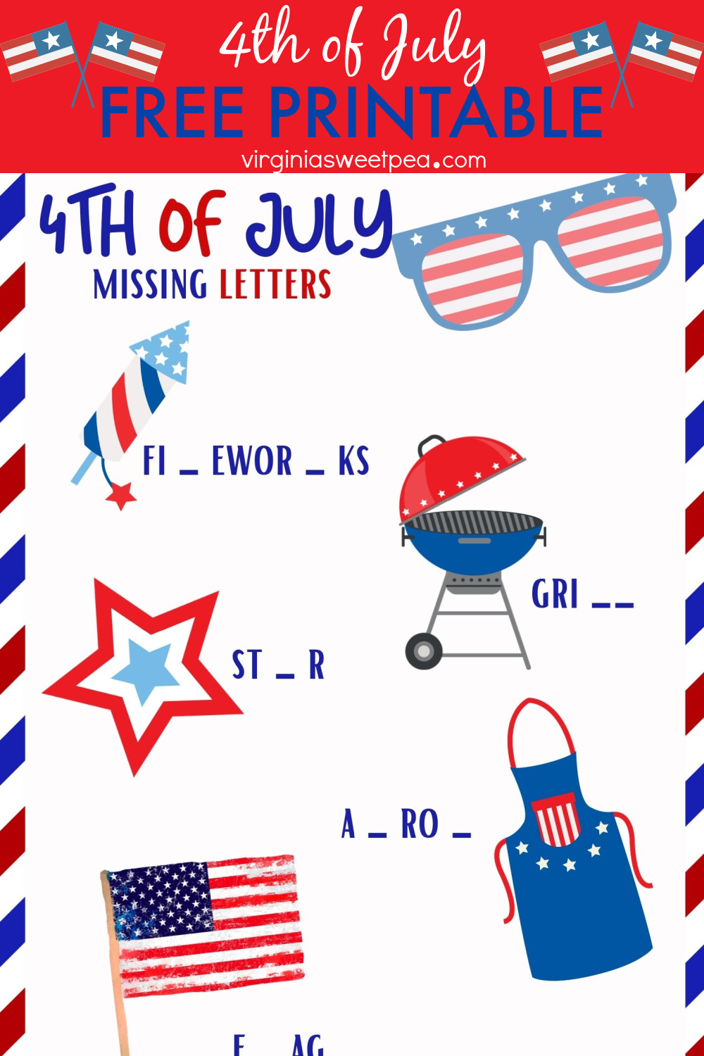 4th of July Free Printables