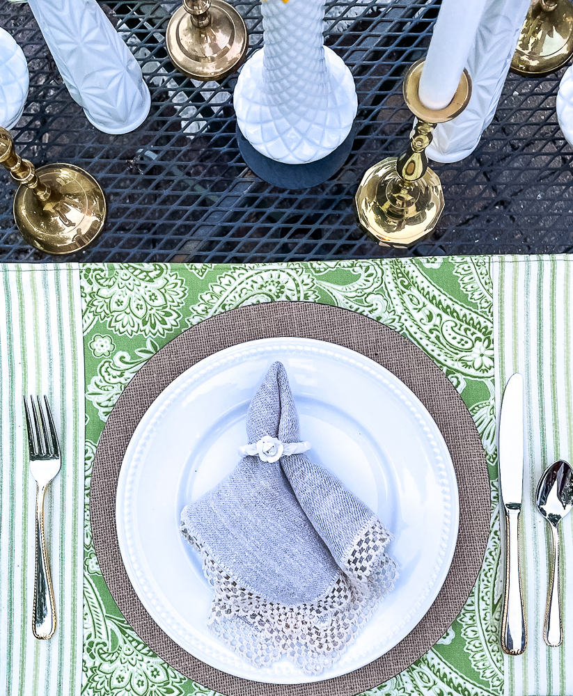 Outdoor summer tablescape