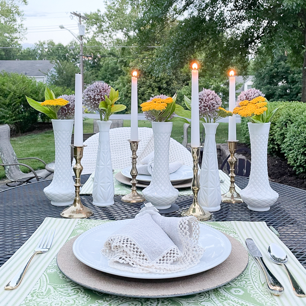 Outdoor summer tablescape