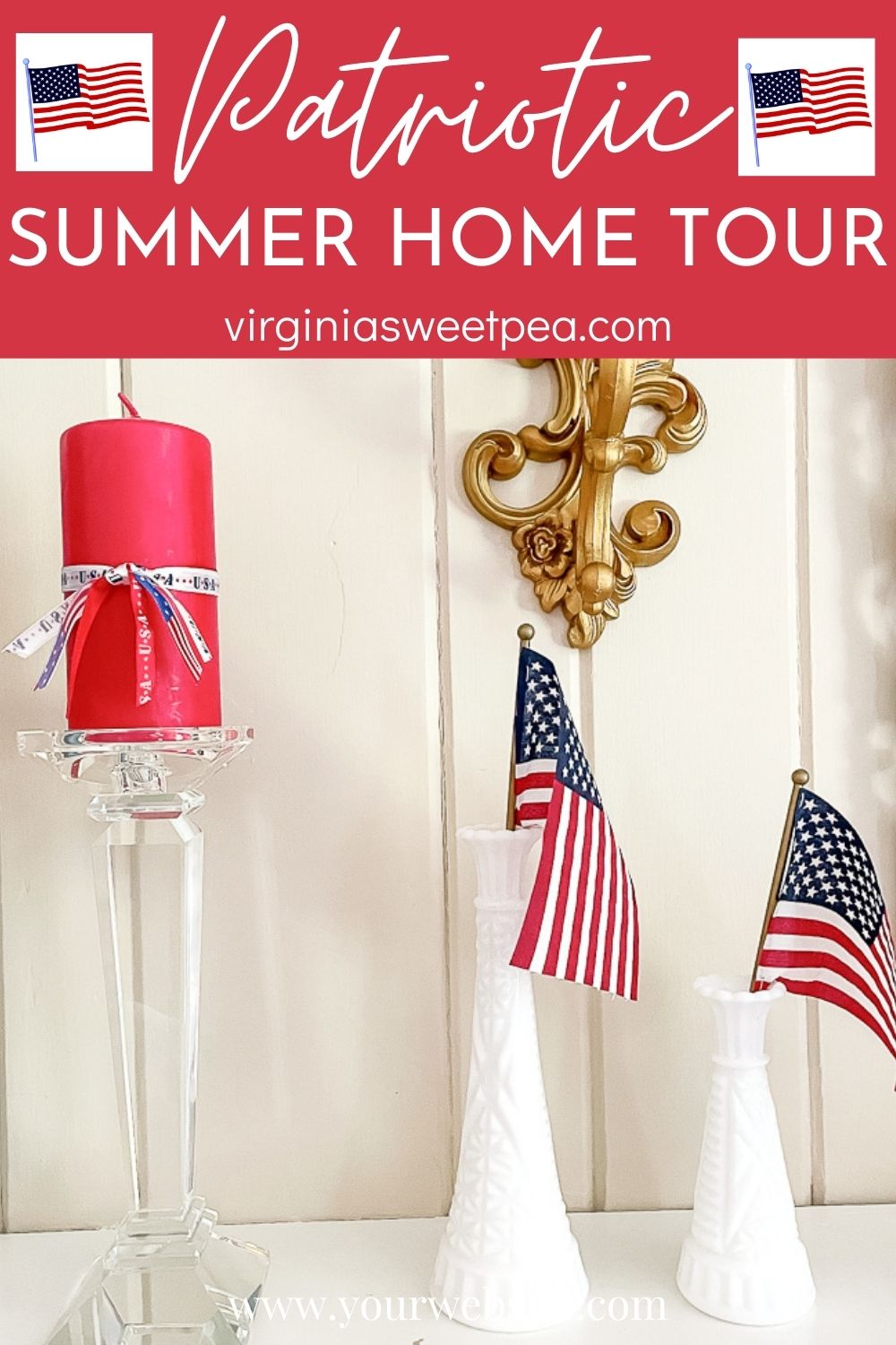 Patriotic Summer Mantel