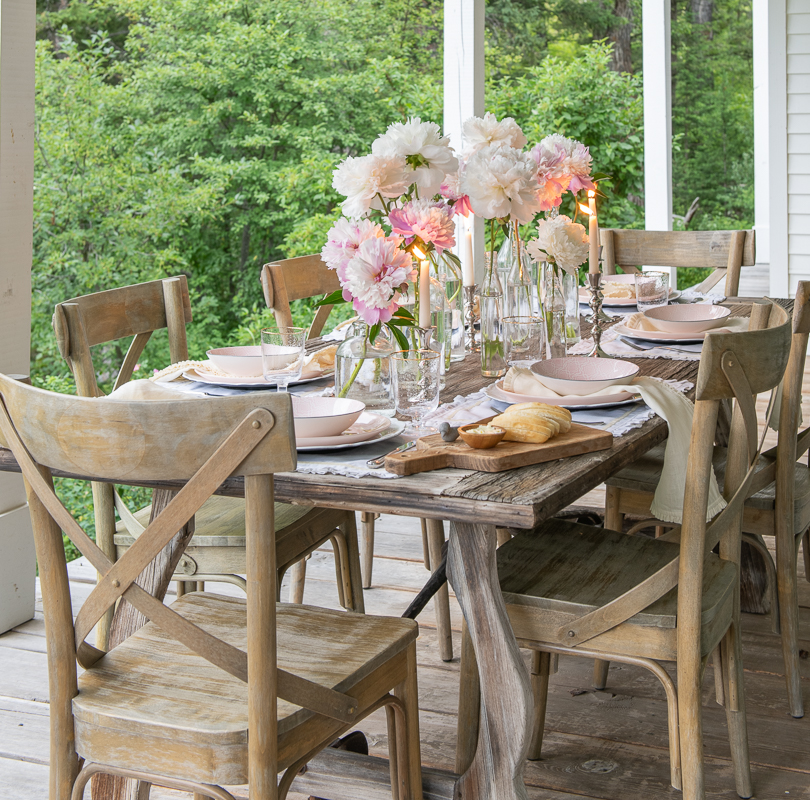 Spring Table with peonies