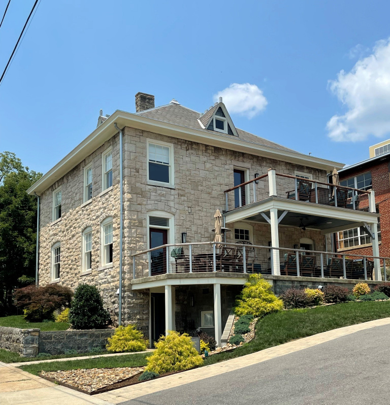 Back of Stone House at Black Dog Salvage in Roanoke, VA