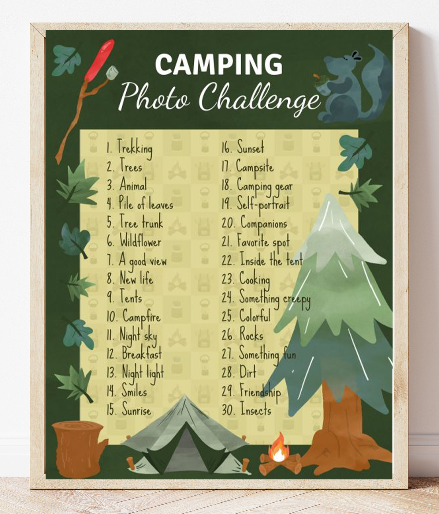 Free Printable Camping Photo Challenge