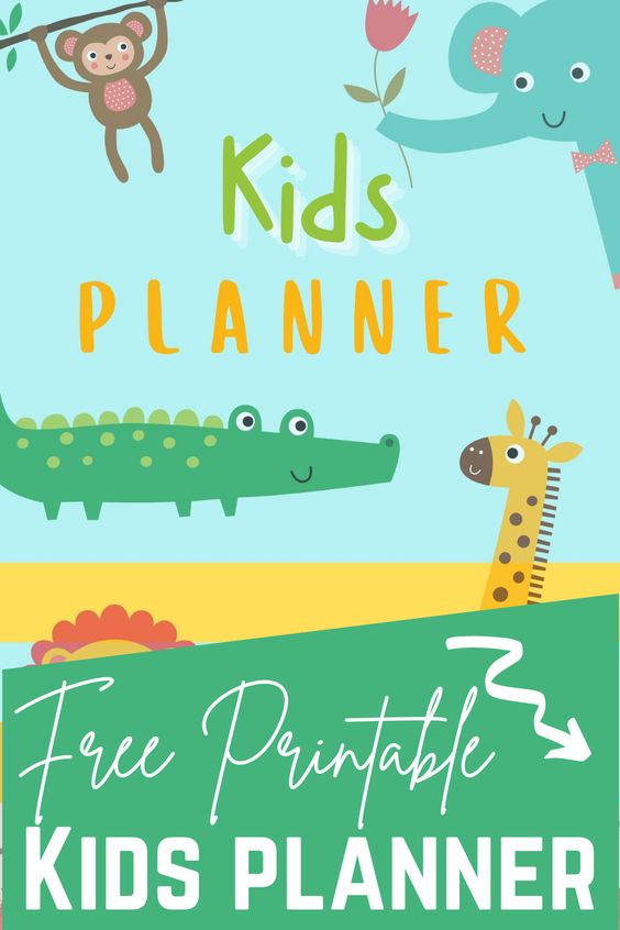 Free Printable Kids Planner
