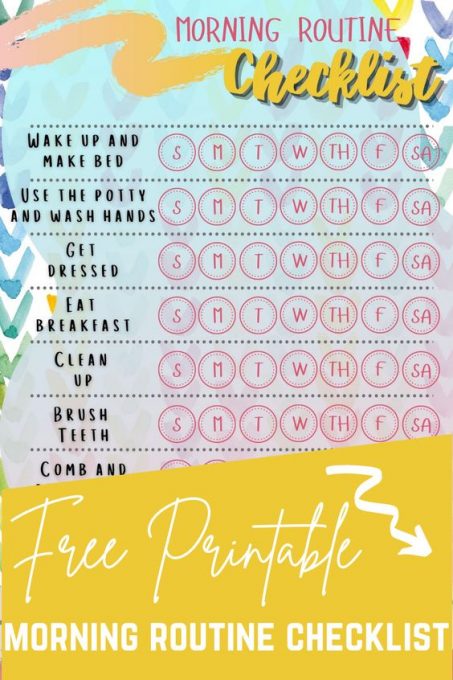 Free Printable Morning Routine Checklist - Sweet Pea
