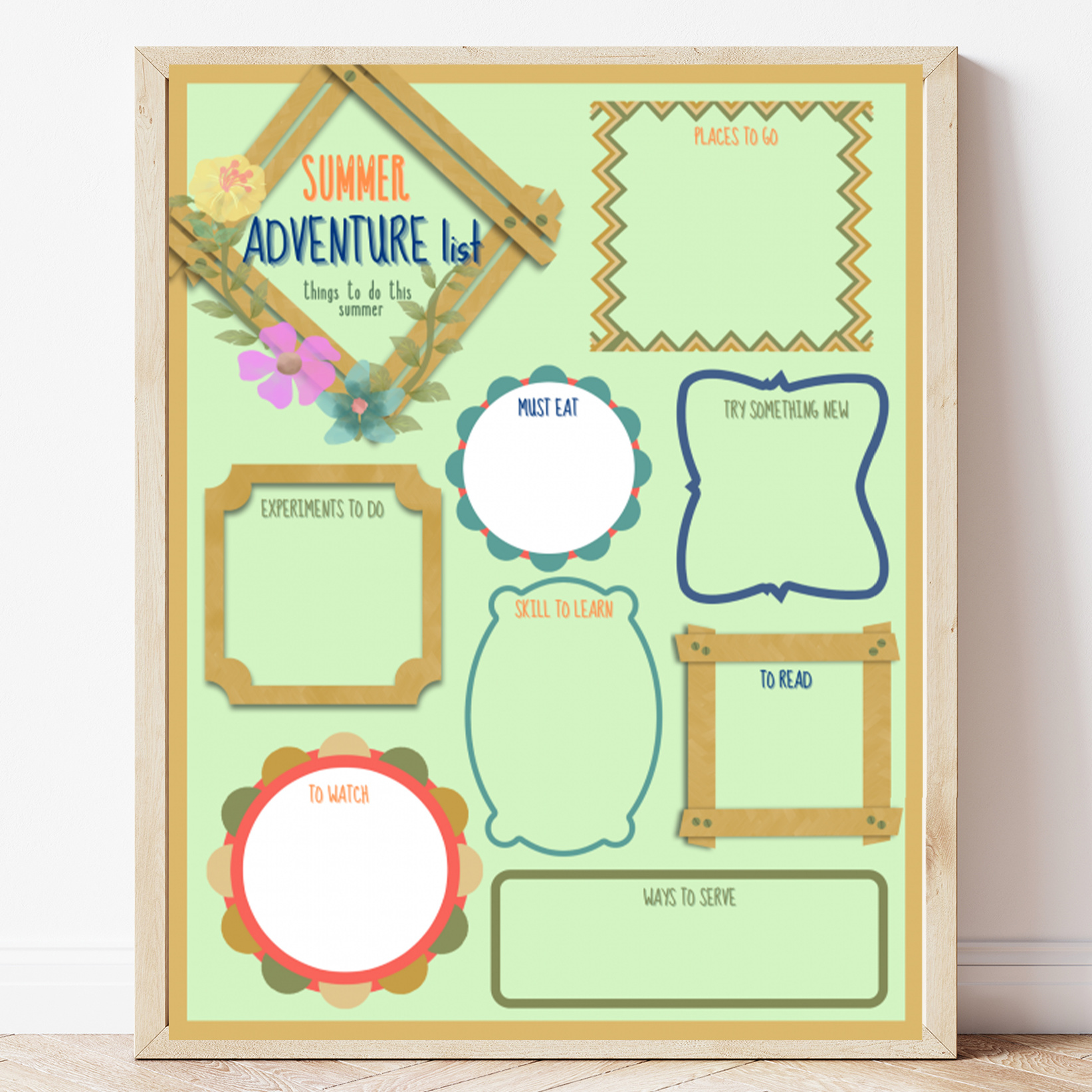 Free Printable Summer Adventure List