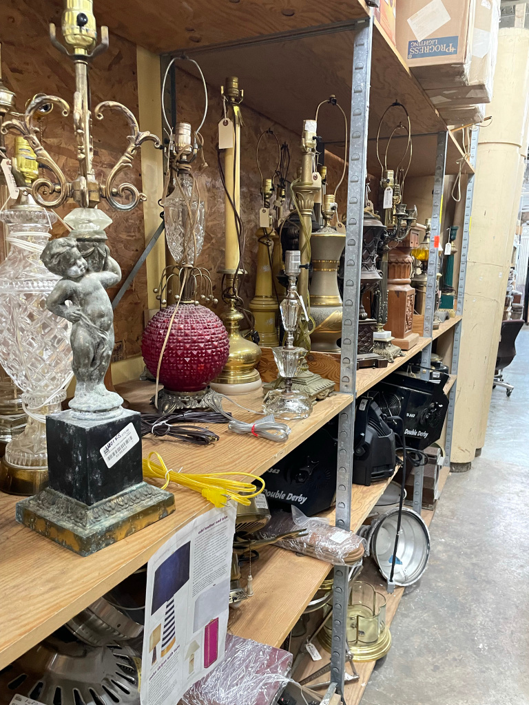 Lamps for sale at Black Dog Salvage