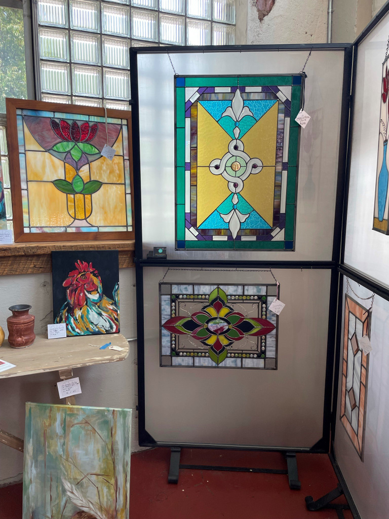 Stained glass for sale at Black Dog Salvage