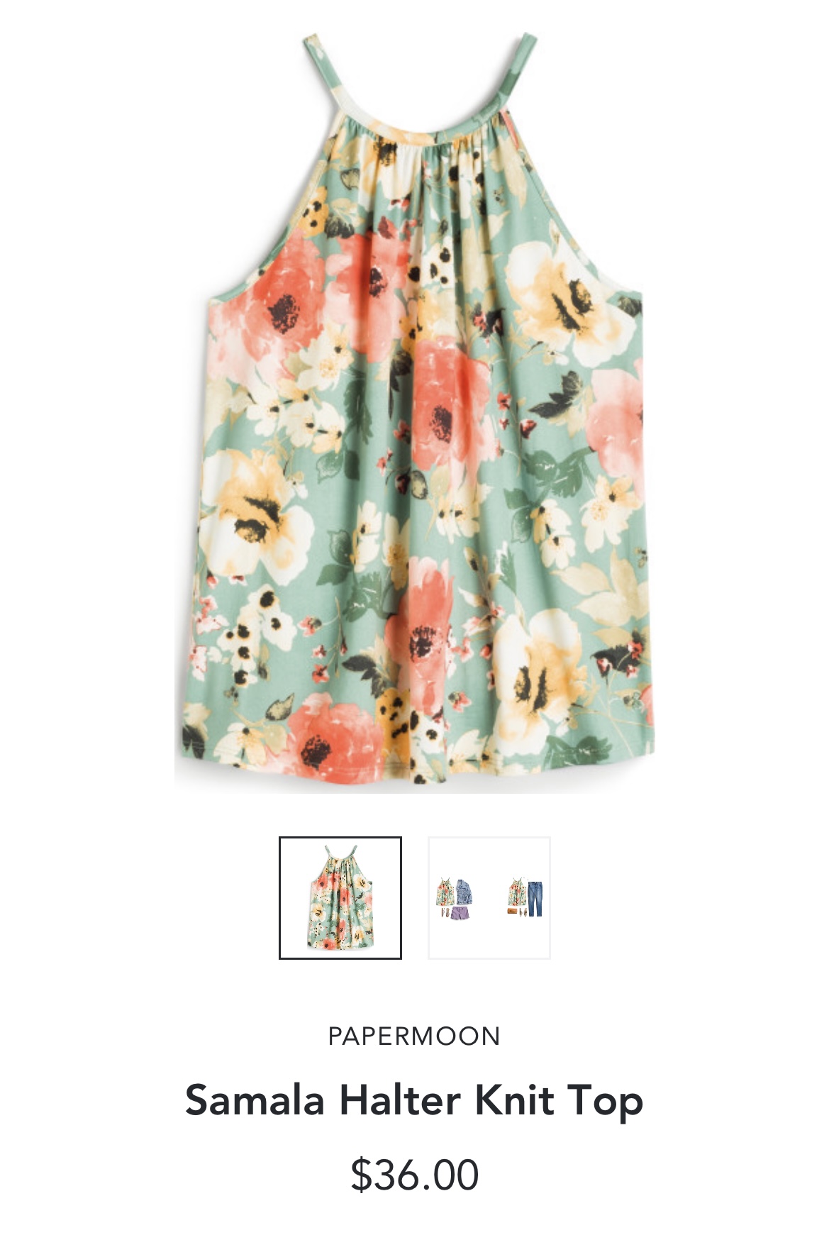 Stitch Fix Papermoon Samala Halter Knit Top