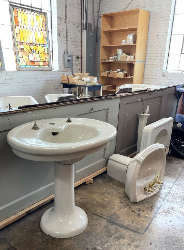 Sinks for sale at Black Dog Salvage in Roanoke, Virginia