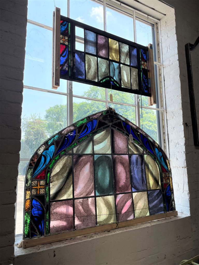 Stained glass for sale at Black Dog Salvage