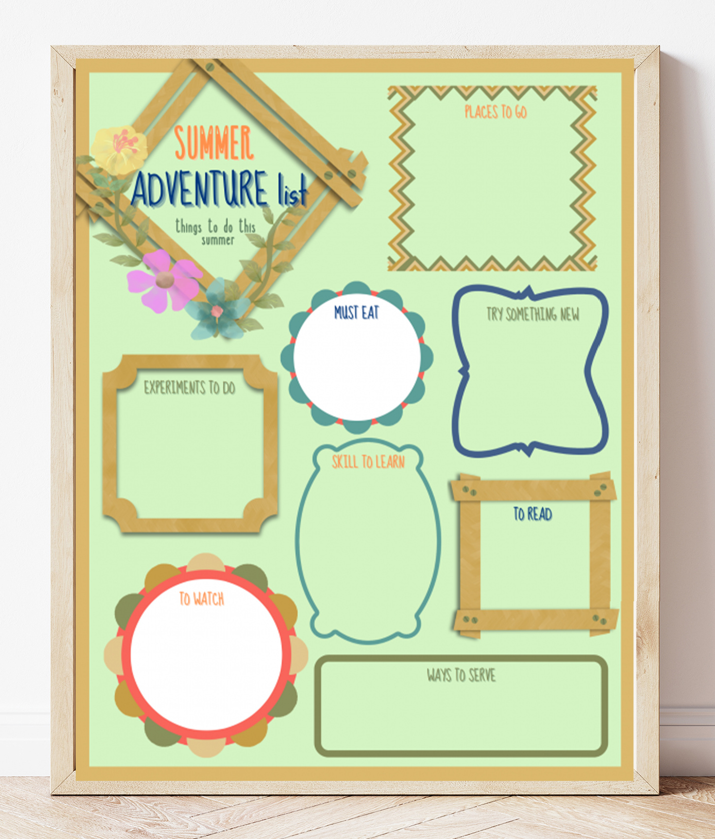 Free Printable Summer Adventure List