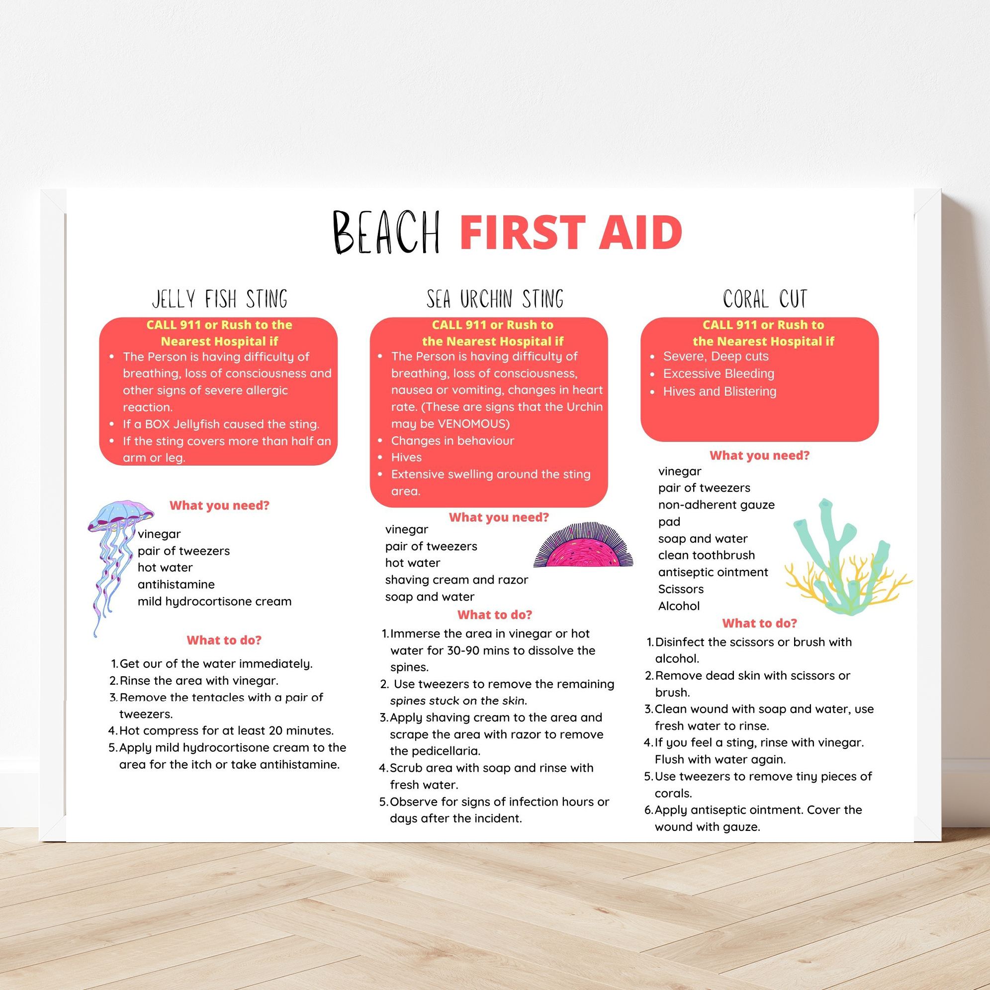 Free Printable Beach First Aid Kit