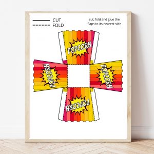 Free Printable Popcorn Box - Sweet Pea