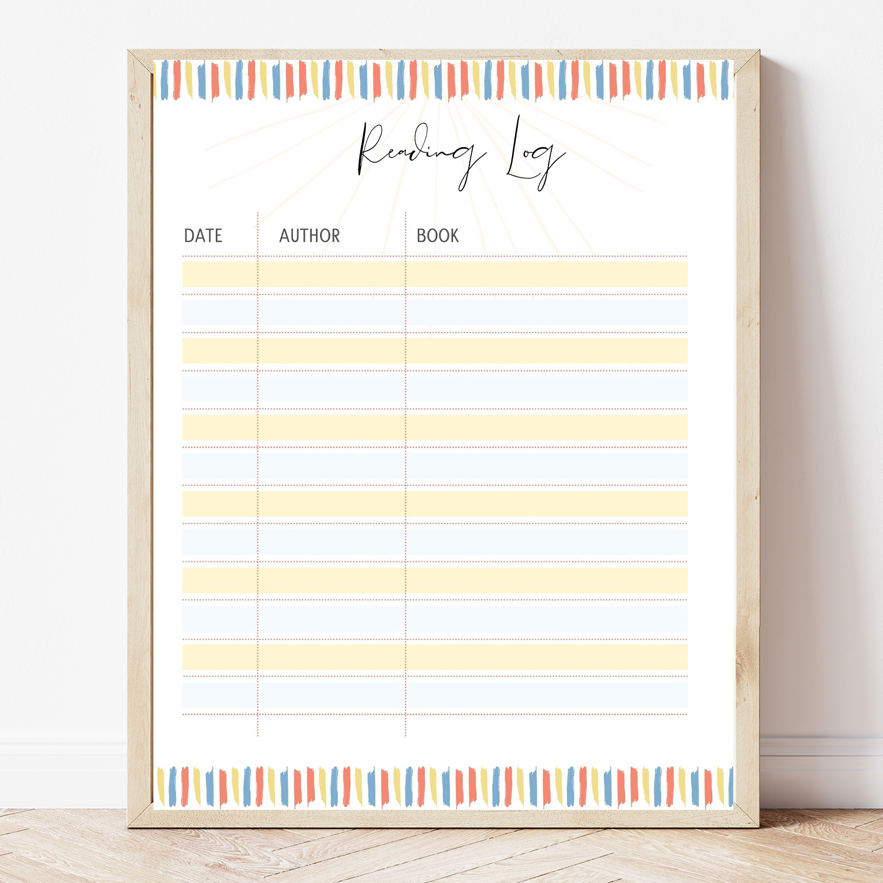 Book Reading Journal, Printable Reading Planner With Book Wishlist