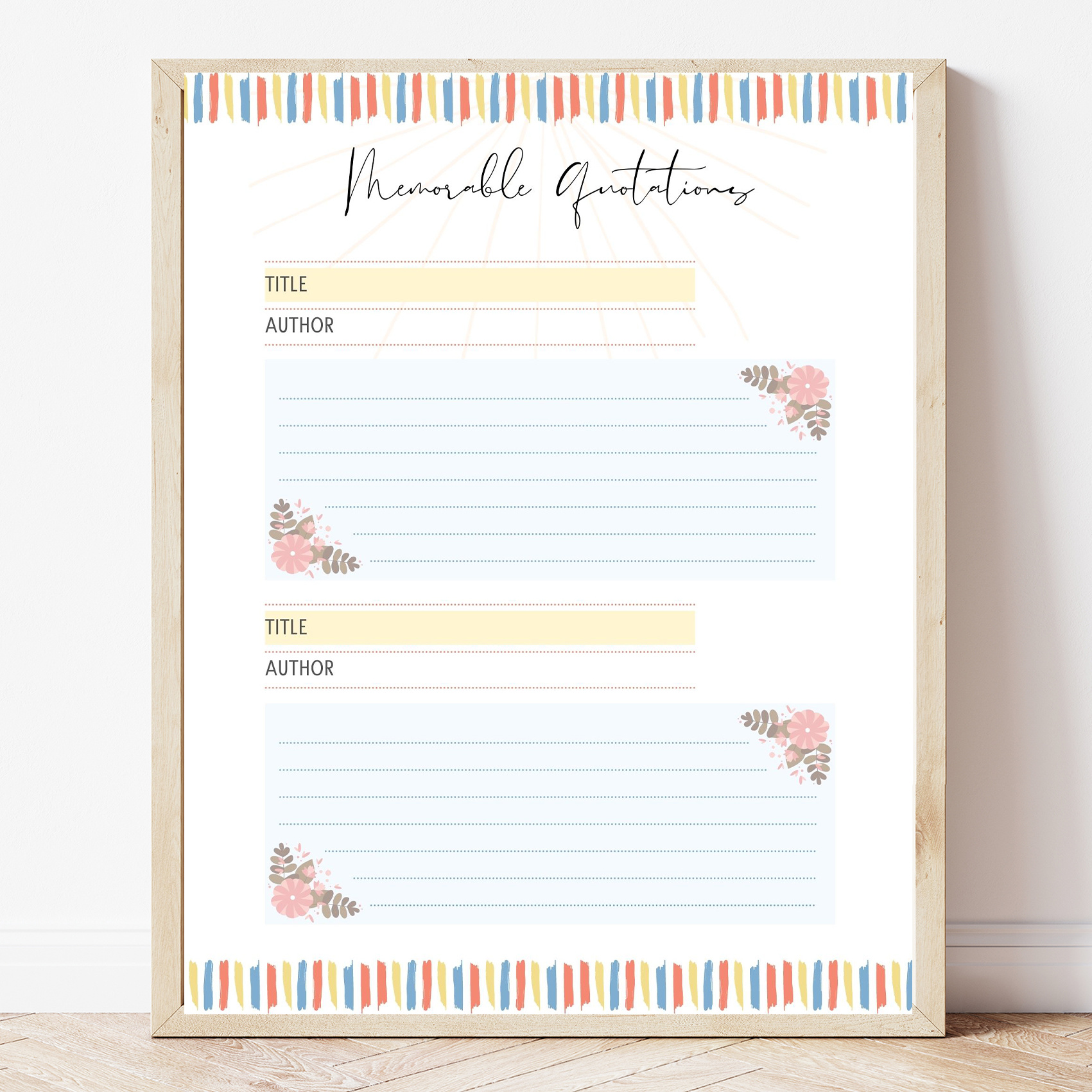 Free Printable Reading Planner